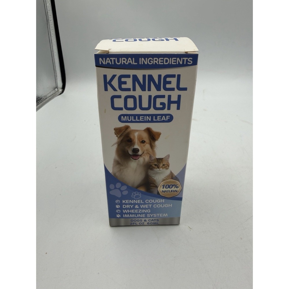 Kennel Cough Herbal 2oz Drops For Cats & Dogs With Natural Mullein Leaf Exp 6/27